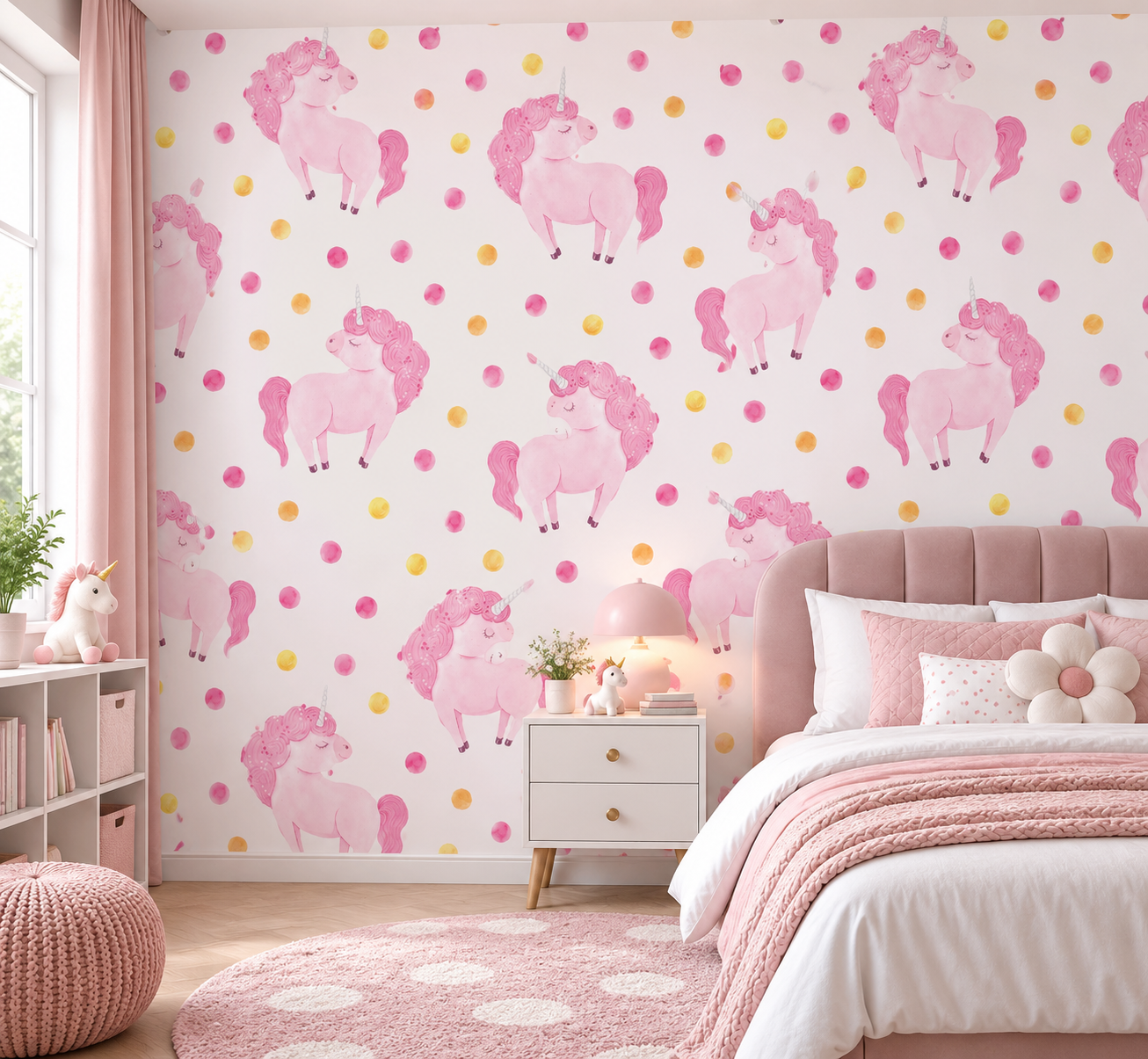 Unicorn Confetti — Luxury Kids Wallpaper Dubai