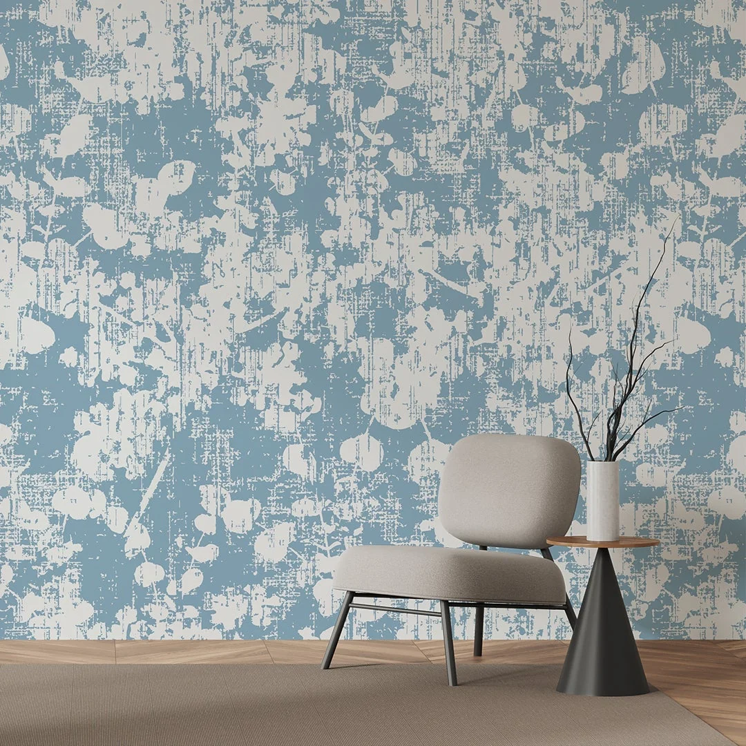 Weathered Blue — Plain & Textured Wallpaper Dubai