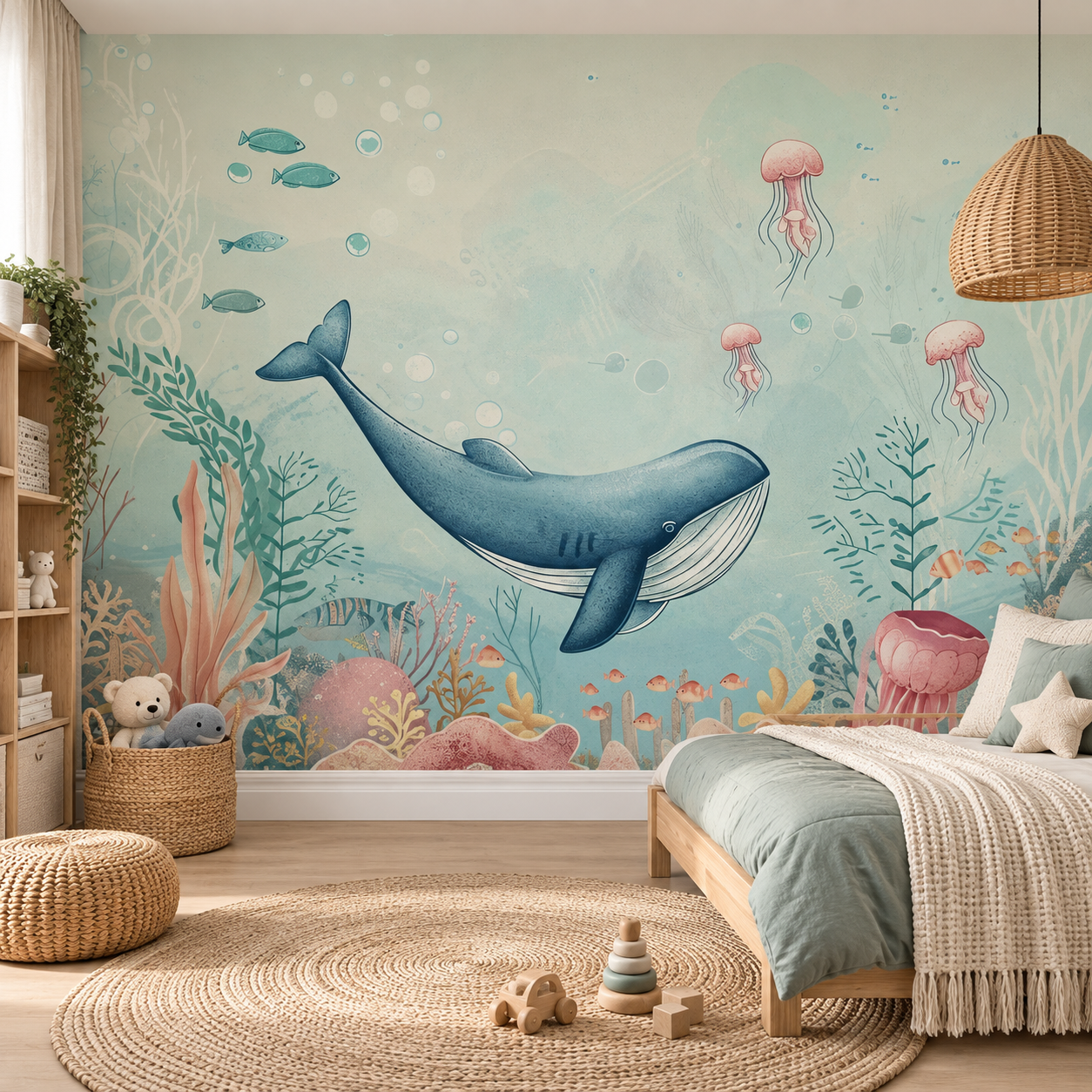 Whale Wonderland — Luxury Kids Wallpaper Dubai