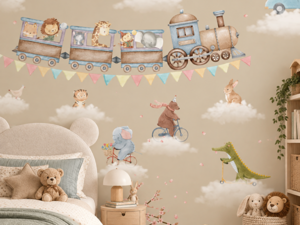 Whimsy Railway — Luxury Kids Wallpaper Dubai