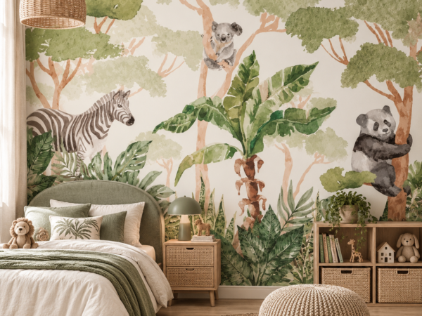 Forest Companions — Luxury Kids Wallpaper Dubai