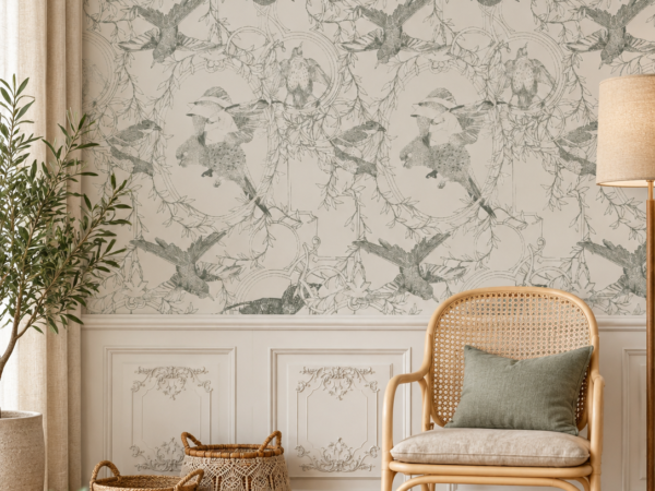 Willow Flight — Luxury Floral Wallpaper Dubai
