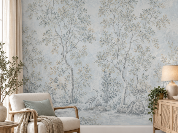 Willow Haze — Luxury Floral Wallpaper Dubai